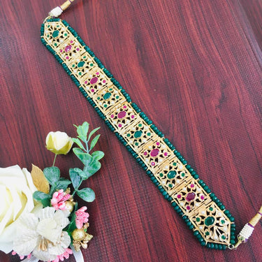 Emerald Jadau Choker Necklace Zayn Luxury Jewellery